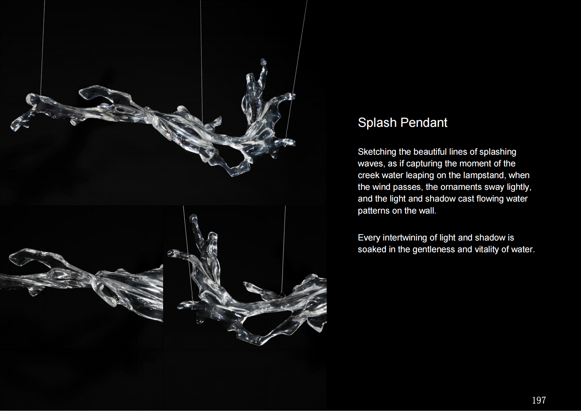 Water Splash Pendant Light G
